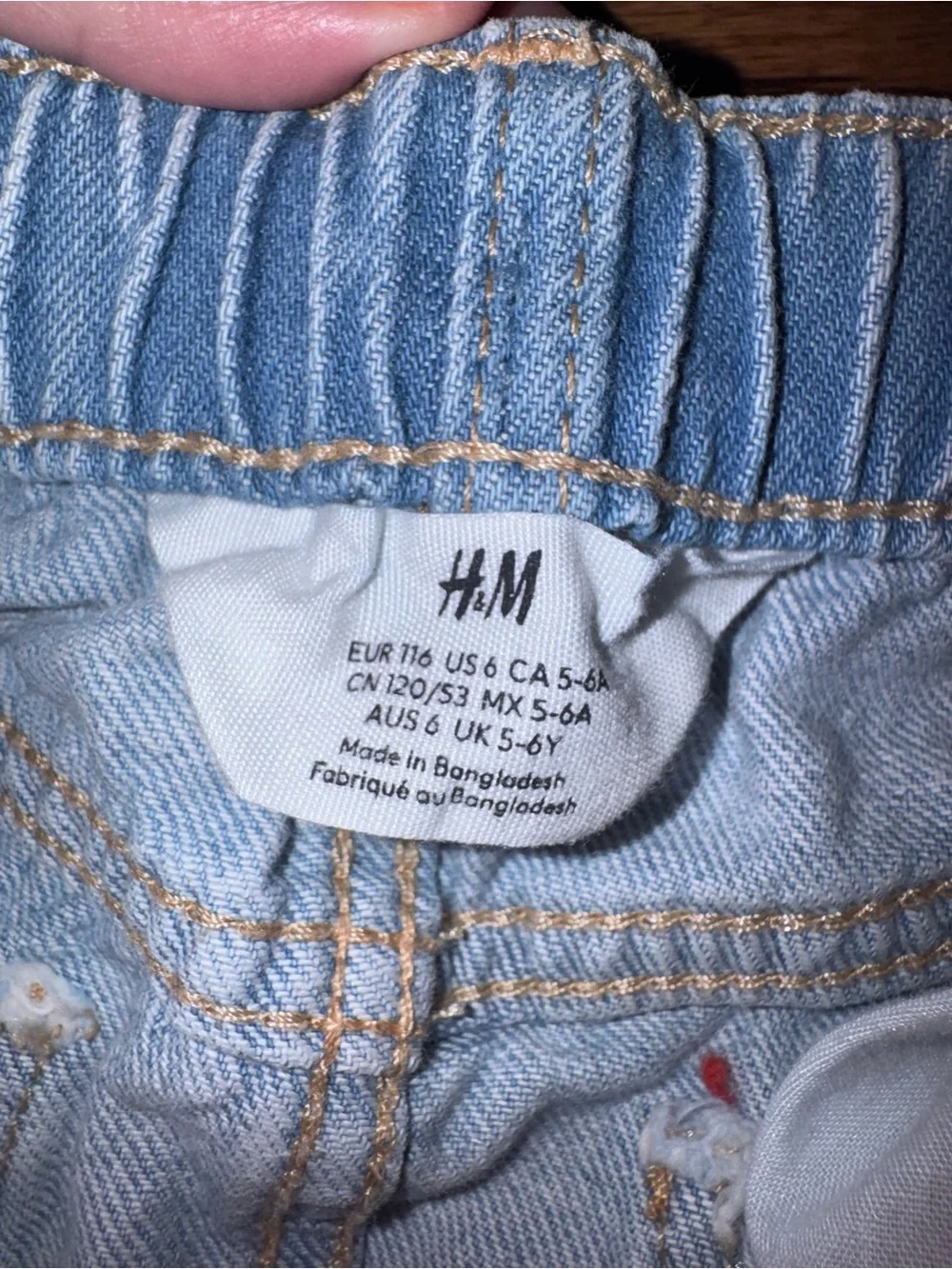 Girls Light Blue Denim Mini Skirt